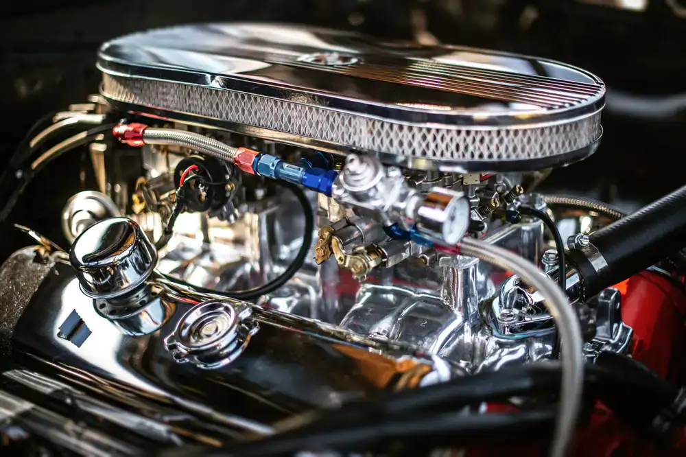 Cleaned engine bay detailing